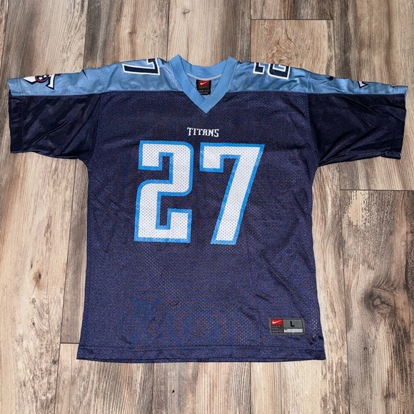 Nike Other - Eddie George Jersey Youth L Tennessee Titans Nike Blue Number 27 NFL Football